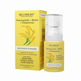 Niacinamide Hair Serum for Repairing Damaged Hair & Frizz with Biotin & Ceramide | Hair Growth Serum for Silky, Bouncy Hair & also Boosts Keratin | Post Wash Hair Treatment | 30 Ml