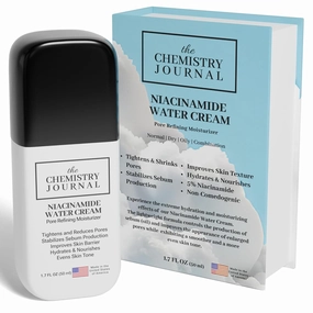 Niacinamide Water Cream - Pore Refining Face Moisturizer, Oil Control, Ultimate Hydration, Lightweight Cream, Radiant/Even Complexion. Made in the United States of America.