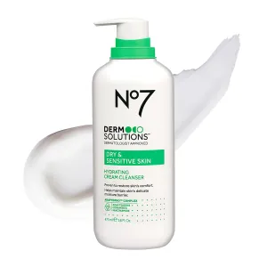 No7 Derm Solutions Hydrating Cream Cleanser for Normal to Dry & Sensitive Skin (16 Fl Oz)