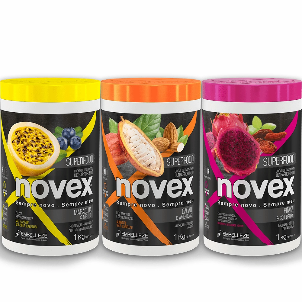 Novex Superfood Capillary Chronogram Hnr Treatment Creams Kit