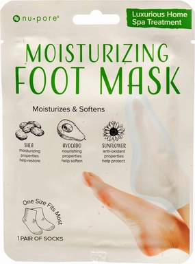 Nu-Pore Korean Moisturizing Socks Luxurious Home Spa Treatment Foot Mask One Size Fits All (5 pcs)