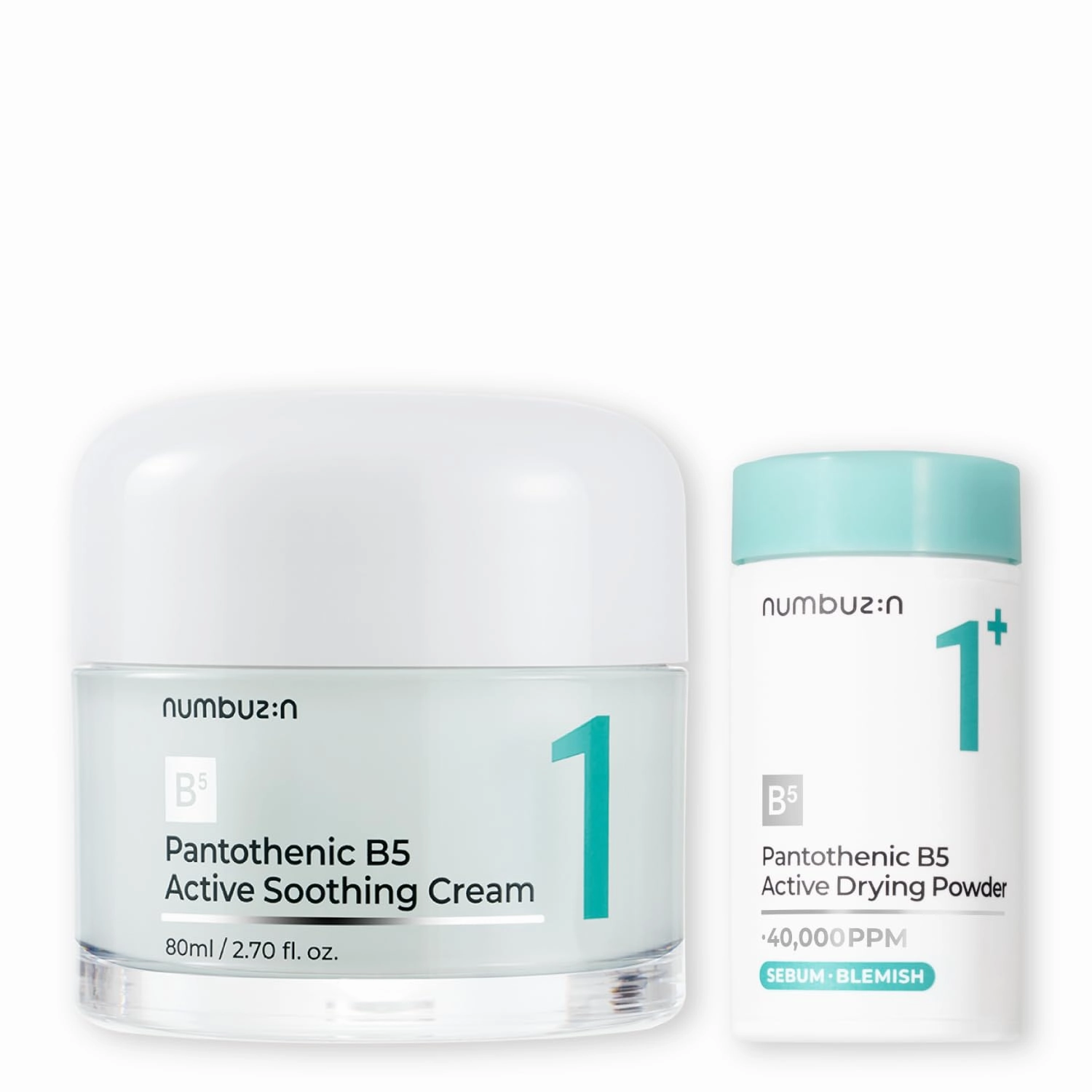 numbuzin Acne Care Set No.1 Pantothenic B5 Active Soothing Cream   No.1 Pantothenic B5 Active Drying Powder