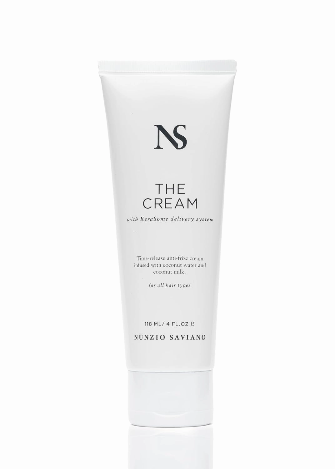 Nunzio Saviano The Cream – 118ml | Anti-Frizz Hair Styling Cream for Curly, Wavy and Frizzy Hair | Lightweight Smoothing Cream with Coconut Water & Milk | Frizz Control and Hydration for Healthy Hair