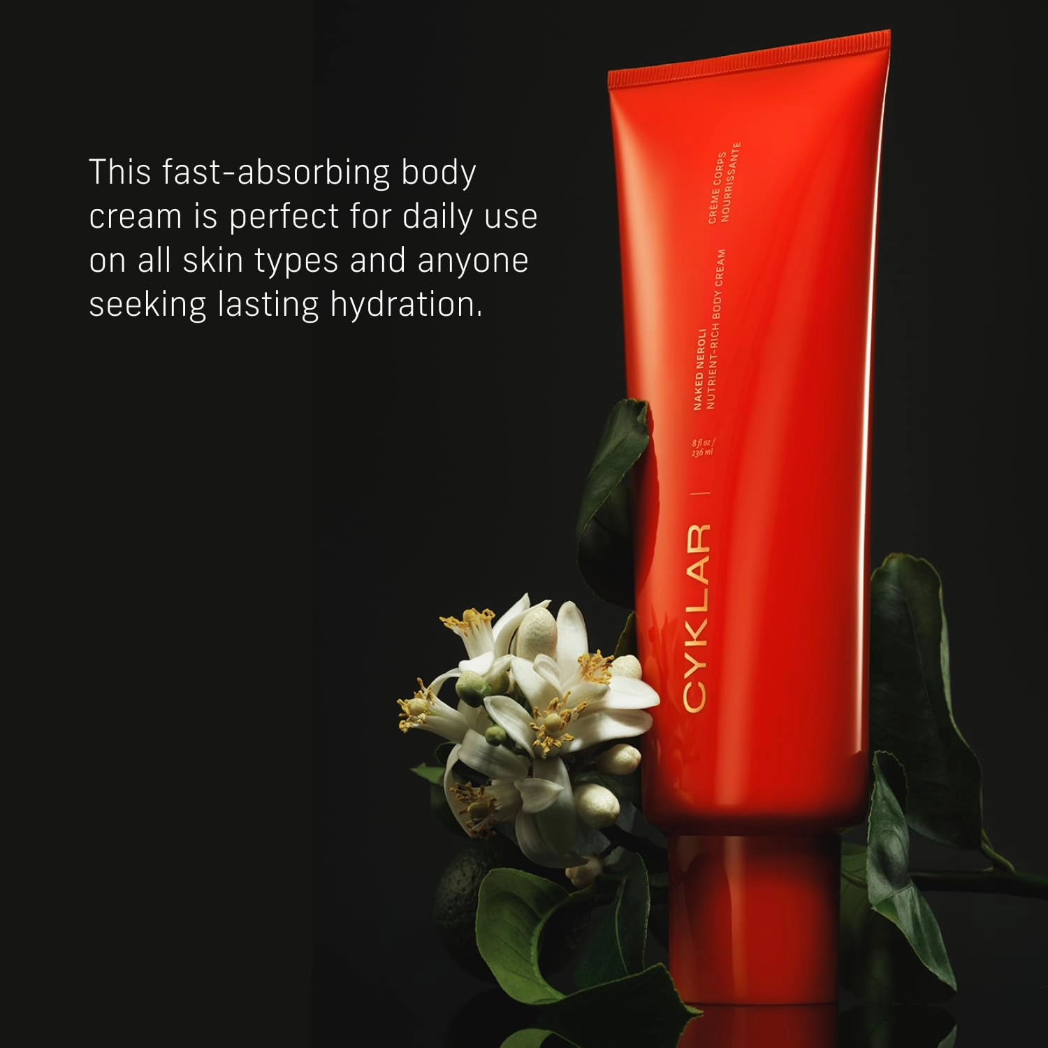 Nutrient Rich Body Cream. Naked Neroli Nourishing Moisturizer with Niacinamide and Banana Flower Extract. Deep Hydration, Thick Body Lotion, Dry Skin Cream for Women and Men, 8 Fl Oz