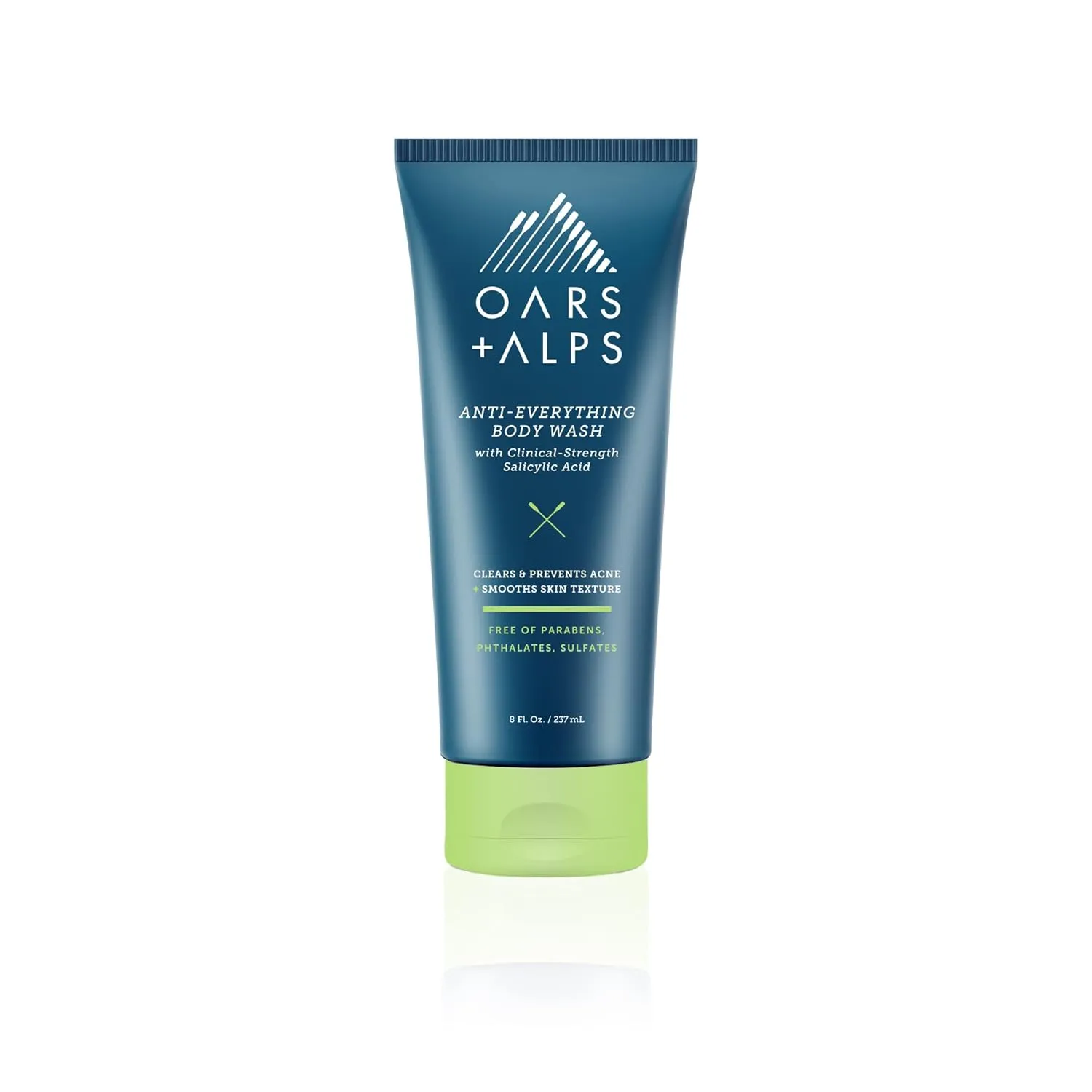 Oars   Alps Anti-Everything Body Wash for Men, Acne-Fighting, Salicylic Acid, Niacinamide & Vitamin C, Clears Skin & Reduces Inflammation, Deep Sea Glacier Scent, 8 Fl Oz