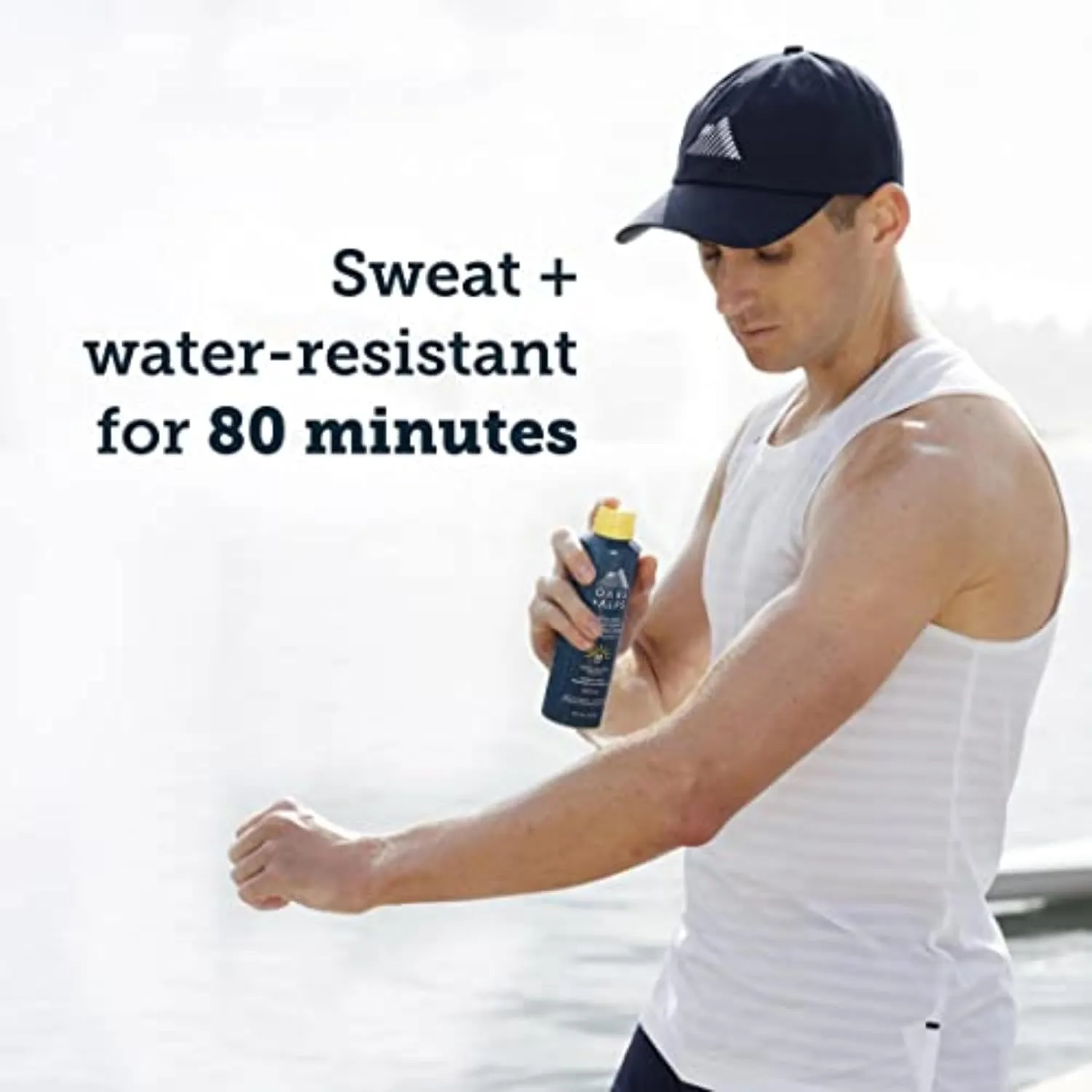 Oars   Alps Sunscreen Spray for Face & Body, SPF 50 Spray Sunscreen Infused with Vitamin C & Antioxidants, No White Residue, Water & Sweat Resistant, All Skin Types, Lightweight, Hydrating, 6oz, 2pk