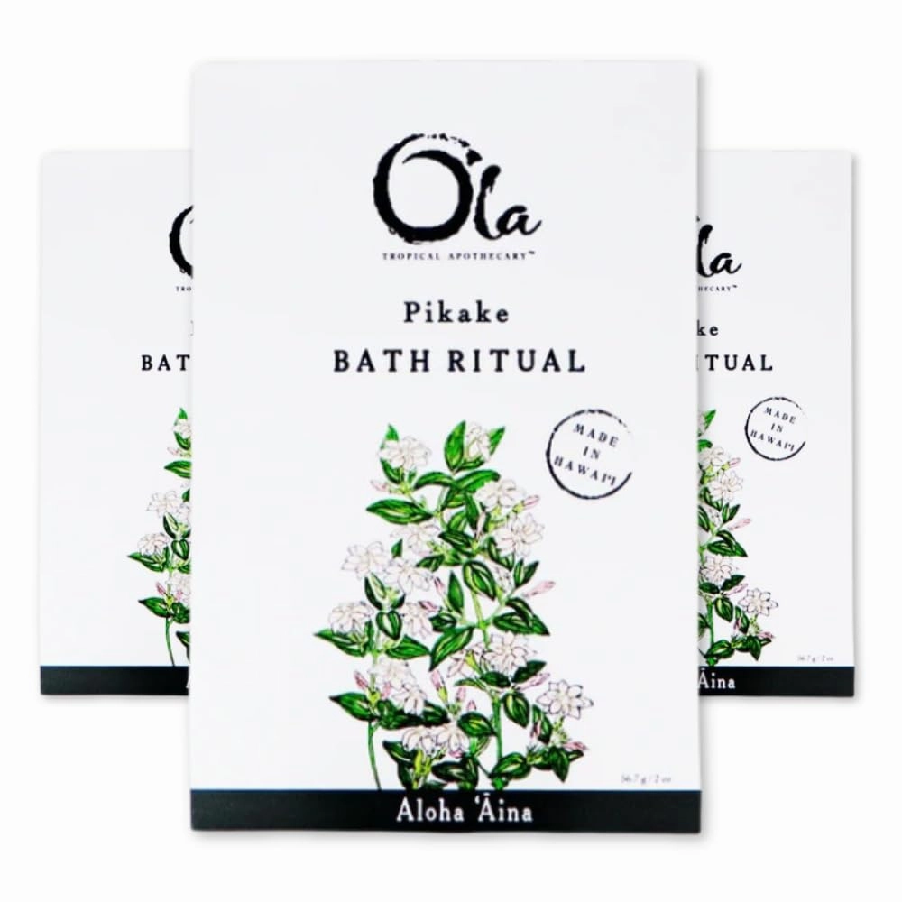 Ola Tropical Apothecary Pikake Scented Bath Hawaiian Sea Salt Rituals 3 Pack - 2 oz