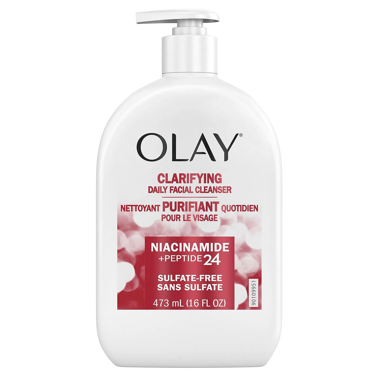 Olay Niacinamide   Peptide 24 Face Wash, Clarifying, Sulfate-Free, 16 oz