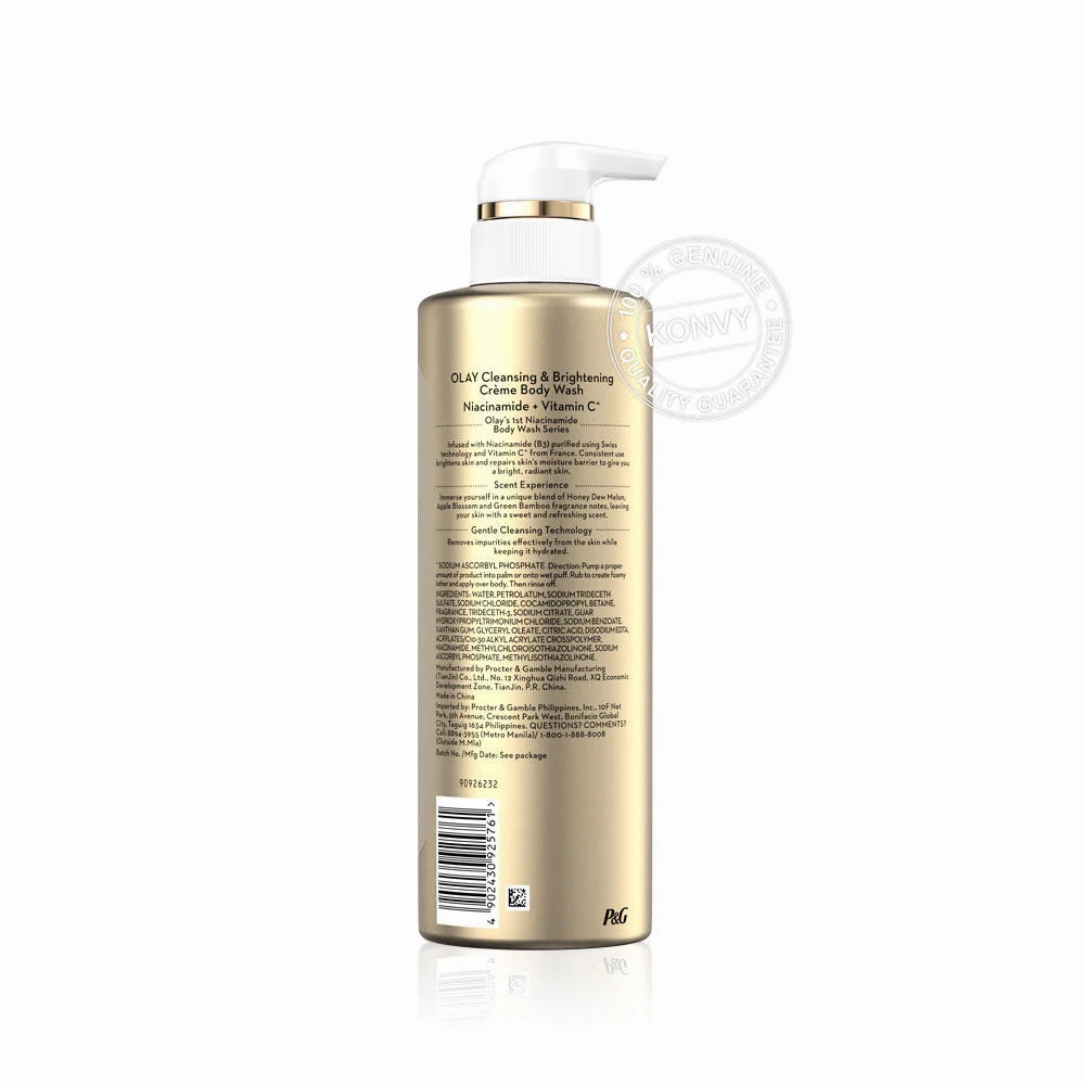 Olay Cleansing & Brightening Cream Body Wash Niacinamide   Vitamin C 500ml