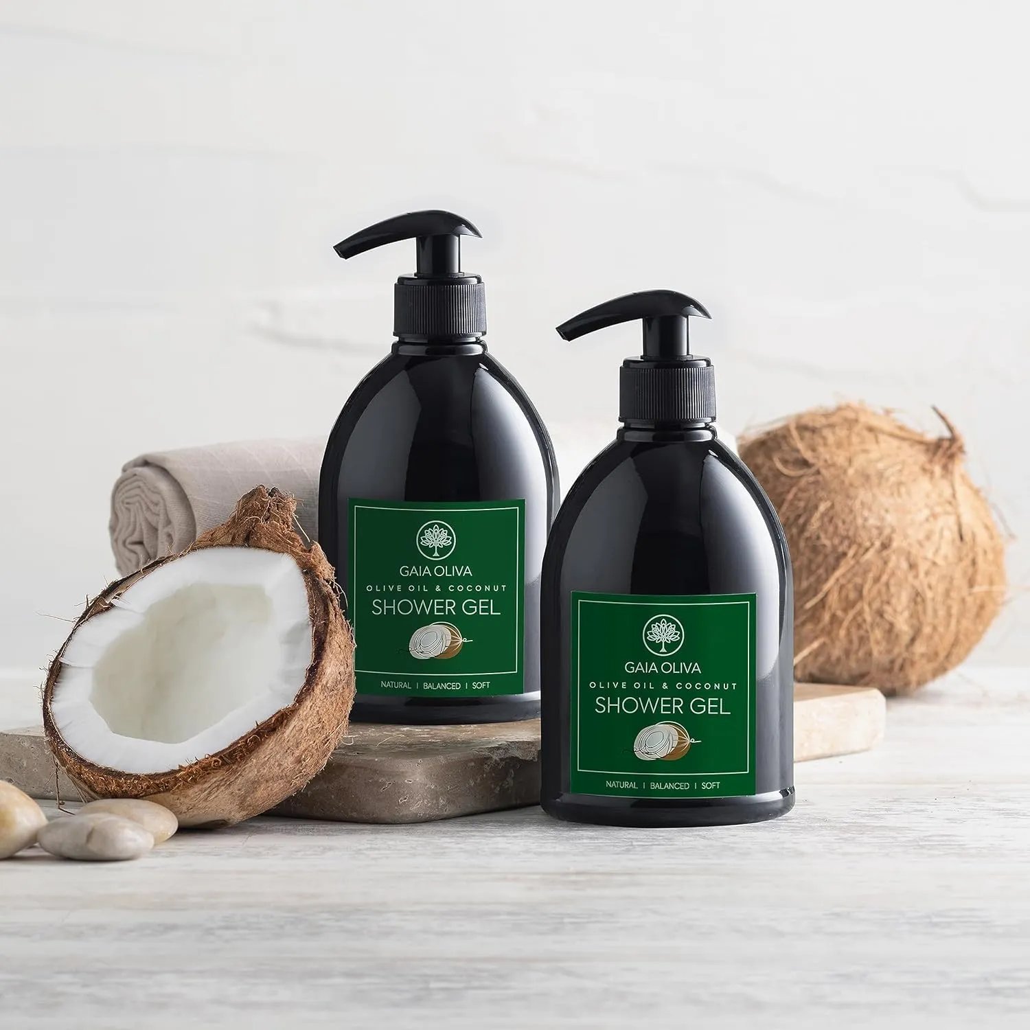 Olive Oil Shower Gel – Natural Body Wash with Coconut, Hydrating, Moisturizing Body Wash for Women & Men, Plant-based Bath & Shower Gel for Dry Skin, 16.9 Fl Oz (Pack Of 2)