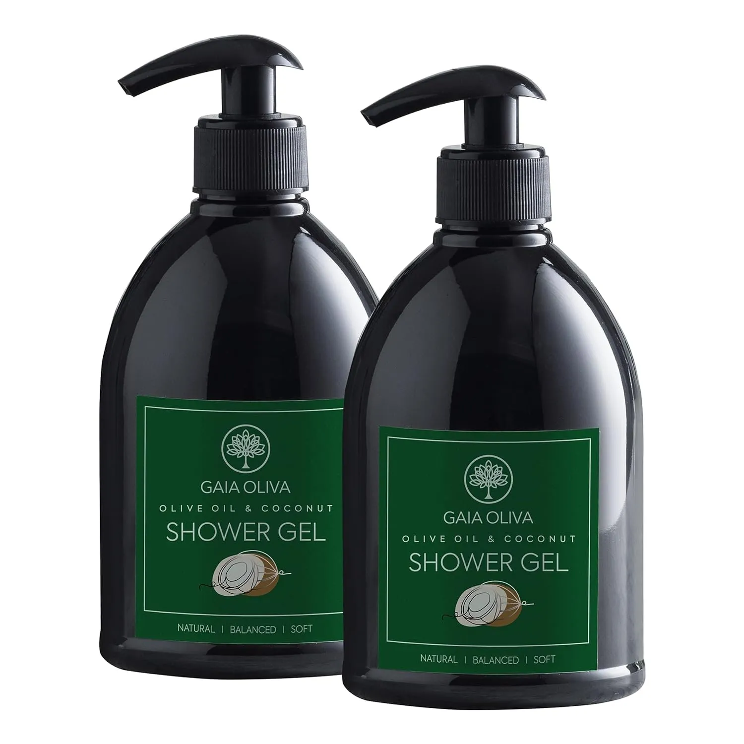 Olive Oil Shower Gel – Natural Body Wash with Coconut, Hydrating, Moisturizing Body Wash for Women & Men, Plant-based Bath & Shower Gel for Dry Skin, 16.9 Fl Oz (Pack Of 2)