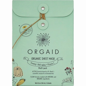 ORGAID Organic Sheet Mask Greek Yogurt, Anti-Aging   Vitamin C 6x24ml