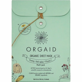 ORGAID Organic Sheet Mask Greek Yogurt, Anti-Aging   Vitamin C 6x24ml