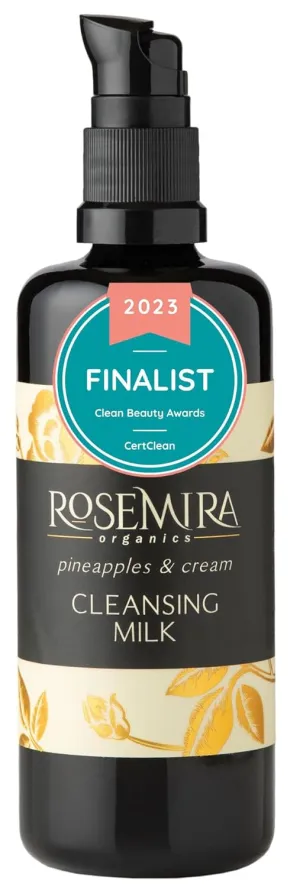 Organic Moisturizing Face Cleanser for Dry and Sensitive Skin - Pineapple Facial Wash With Bromelain, Honey, and Clementine Essential Oil