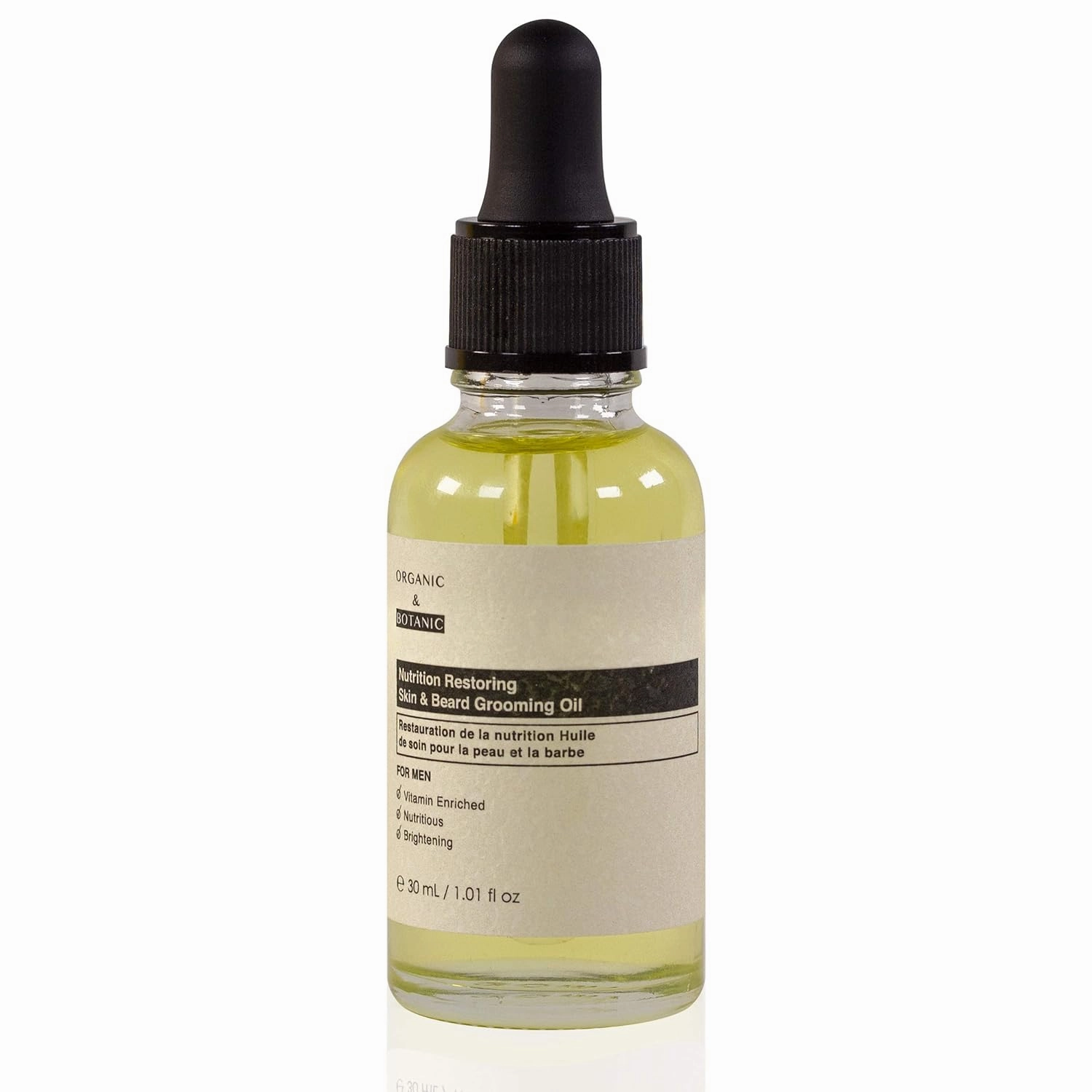 Organic & Botanic Nutrition Restoring Skin & Beard Grooming Oil 1.01 Fl Oz 30ml