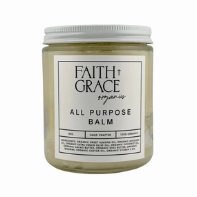 Organic Belly Balm with Cacao Butter, All Purpose Balm, Fragance Free, for Sensitive Skin, Healing, Hydrating by Faith and Grace Organics