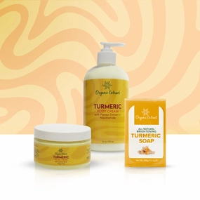 Organic Extract Turmeric Face and Body Kit For Radiance Glow