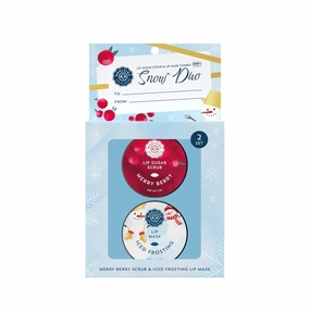 Overnight Lip Mask   Lip Sugar Scrub Lip Care Duo | For Exfoliating & Smoothing Lips - 1 Ounce (Snow Duo)