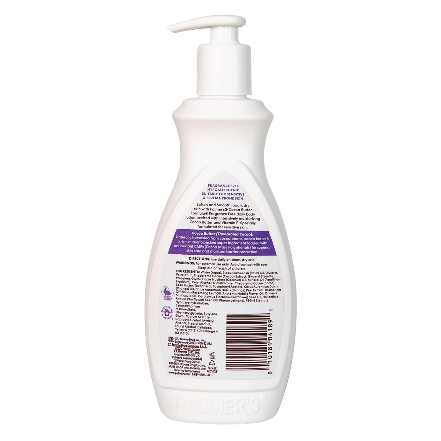 Palmer's Cocoa Butter Formula Daily Skin Therapy Body Lotion with Vitamin E, Fragrance Free, 13.5 Ounces (Pack of 4)