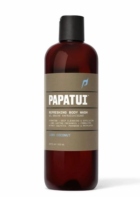 Papatui Refreshing Men's Body Wash, Lush Coconut, 18 oz pack 1
