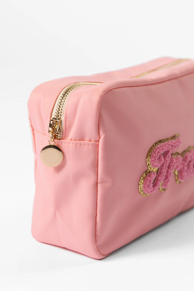 Pink "Travel" Travel Pouch SALE