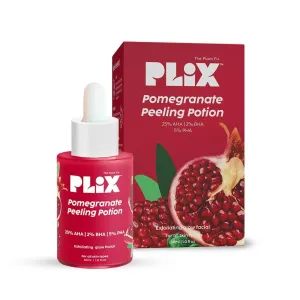 PLI'X - THE PLANT FIX 25% AHA  2% BHA   5% PHA Pomegranate Peeling Potion For Glowing & Even Toned Skin, Gentle Exfoliation & At-Home Facial | For Women & Men | 30 ml (pack of 1)