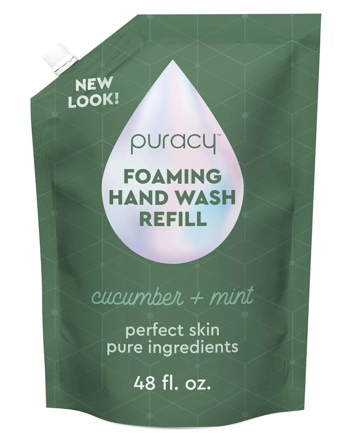 Puracy Foaming Hand Soap Refill - Plant-Powered Natural Hand Soap As Seen on TikTok, Non-Toxic, Sulfate-Free Liquid Soap, Moisturizing Foam Handwash Liquid (Cucumber & Mint, 48 fl oz)
