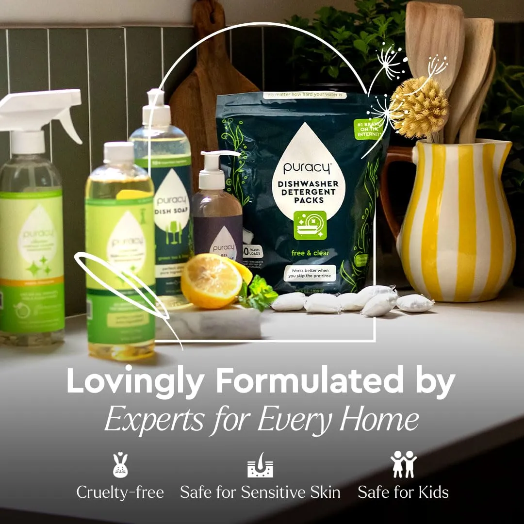 Puracy Foaming Hand Soap Refill - Plant-Powered Natural Hand Soap As Seen on TikTok, Non-Toxic, Sulfate-Free Liquid Soap, Moisturizing Foam Handwash Liquid (Cucumber & Mint, 48 fl oz)