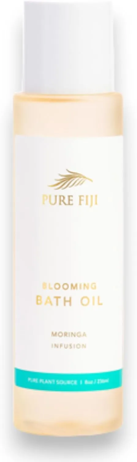 Pure Fiji Bath Oil, Conditioning Body Moisturizer with Natural Ingredients Bath Essential for Women Moisturizing Bath & Body Oil - Moringa (8oz/236ml)