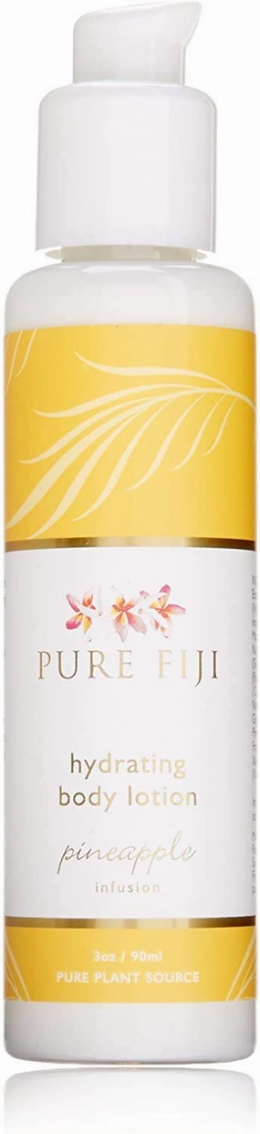 PURE FIJI Body Lotion Hydrating - Moisturizing Lotion for Dry Skin with Coconut Milk and Vitamin E, Organic Body Lotion For Women and Men, Pineapple Scent, 3 oz