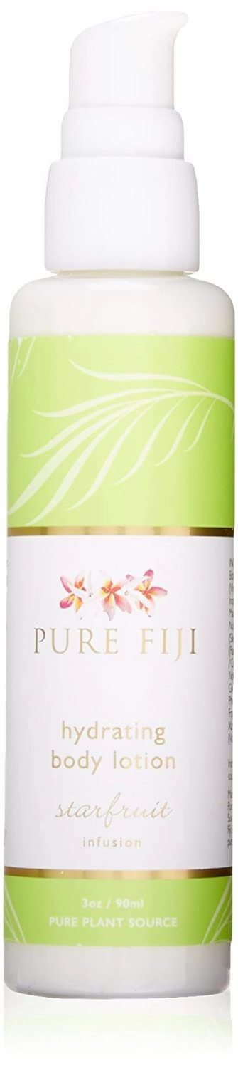 PURE FIJI Body Lotion Hydrating - Moisturizing Lotion for Dry Skin with Coconut Milk and Vitamin E, Organic Body Lotion For Women and Men, Starfruit Scent, 3 oz