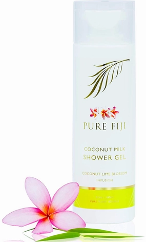 PURE FIJI Coconut Body Wash & Shower Gel - Body Wash For Women and Men Rich Natural Oils for Moisturizing Body& Hair, Bath & Shower Gels for All Type Skin, Coconut Lime Blossom, 8.5 oz