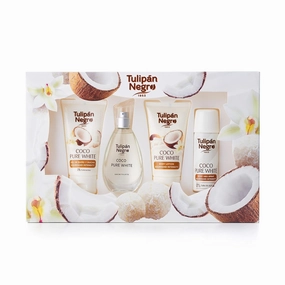 Pure White Coco Gift Set, Unisex Coconut Scented Bath & Body Collection