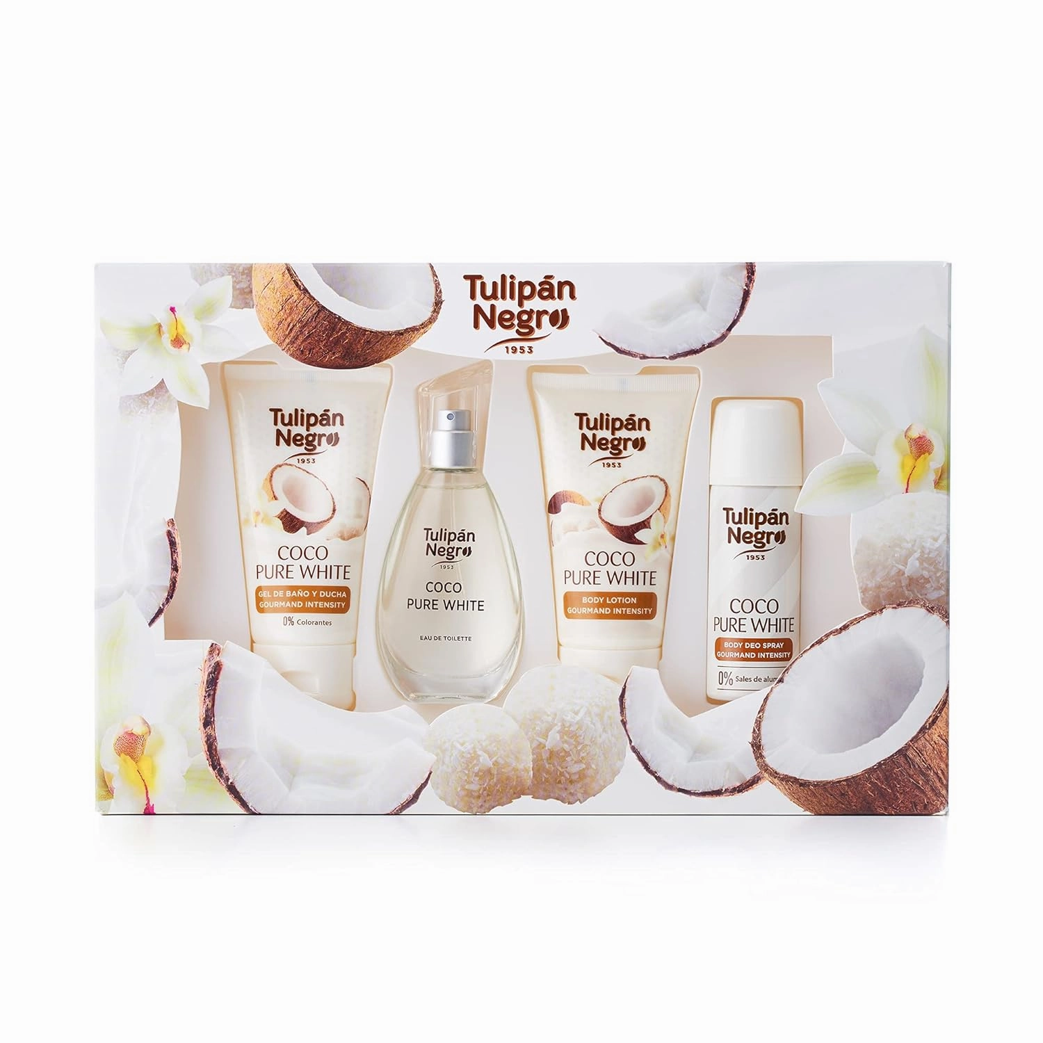 Pure White Coco Gift Set, Unisex Coconut Scented Bath & Body Collection