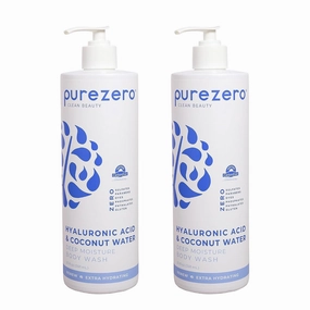Purezero Hyaluronic Body Wash Deep Moisturizer - Soft Skin Hydration - Moisturizing Skin Cleanser   Coconut Water - No Sulfates, Parabens, Dyes (2 Pack)