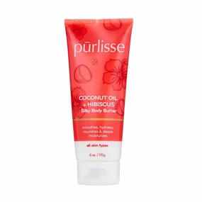 purlisse Coconut Oil Coffee   Hibiscus Body Butter: Cruelty-free & clean, Paraben & Sulfate-free, Nourishes & deeply moisturizes, Hibiscus soothes sensitive skin | 6oz