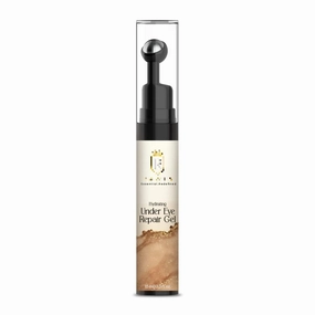 QURA Hydrating Under Eye Cream for Dark Circles, Puffiness & Fine Lines with Massage Roller | With Aloe Vera & Coffee Extract | For Men & Women - 15 ML