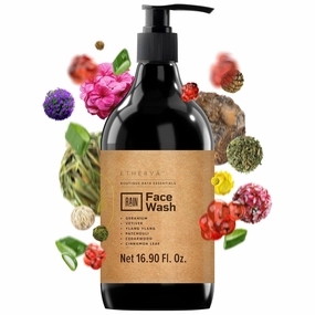RAIN Face & Body Wash for Men & Women | Floral Woody Scent | Aloe Vera | Essential Oils of Geranium, Vetiver, Ylang Ylang | Sulfate & Paraben Free, Vegan, Cruelty Free | PET Bottle 16.9 Fl Oz