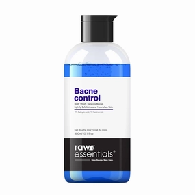 Raw Essentials_xIIBacnee_Control Body Wash, 2% Salicylic Acid, 1% Niacinamide 300ml (Pack of 1), Relieves Body Acne, Exfoliates and Nourishes Skin, SLS & Paraben Free, For Men & Women