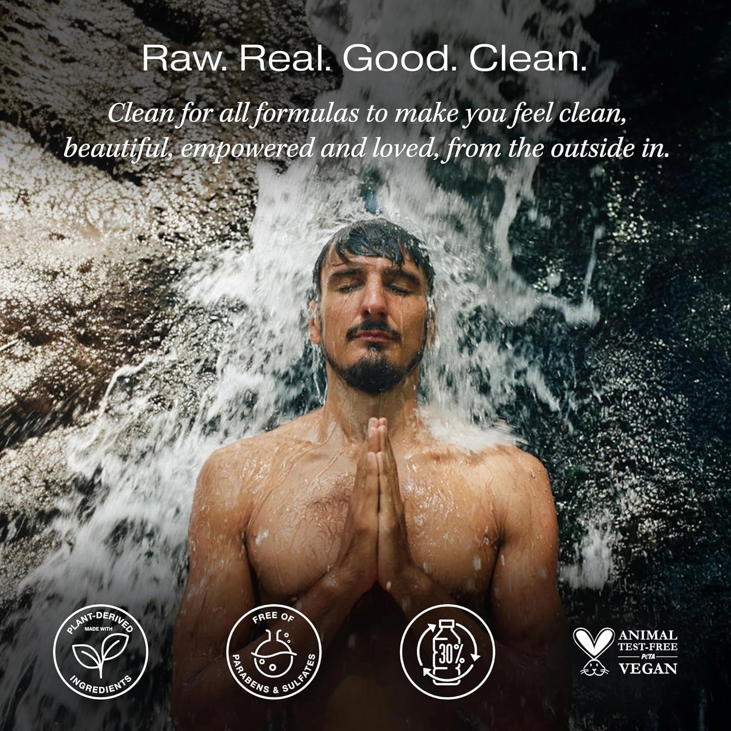 RAW SUGAR 3-Pack Body Wash Men - Black Coconut   Sea Salt Exfoliating and Hydrating Body Wash, Formulated without Parabens, Cruelty Free and Vegan