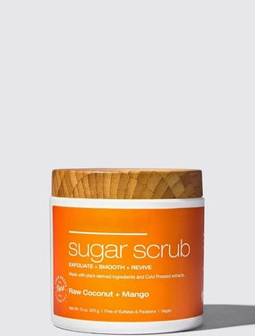 Raw Sugar, Sugar Scrub, Exfoliate   Nourish   Renew, Raw Coconut   Mango - 15oz