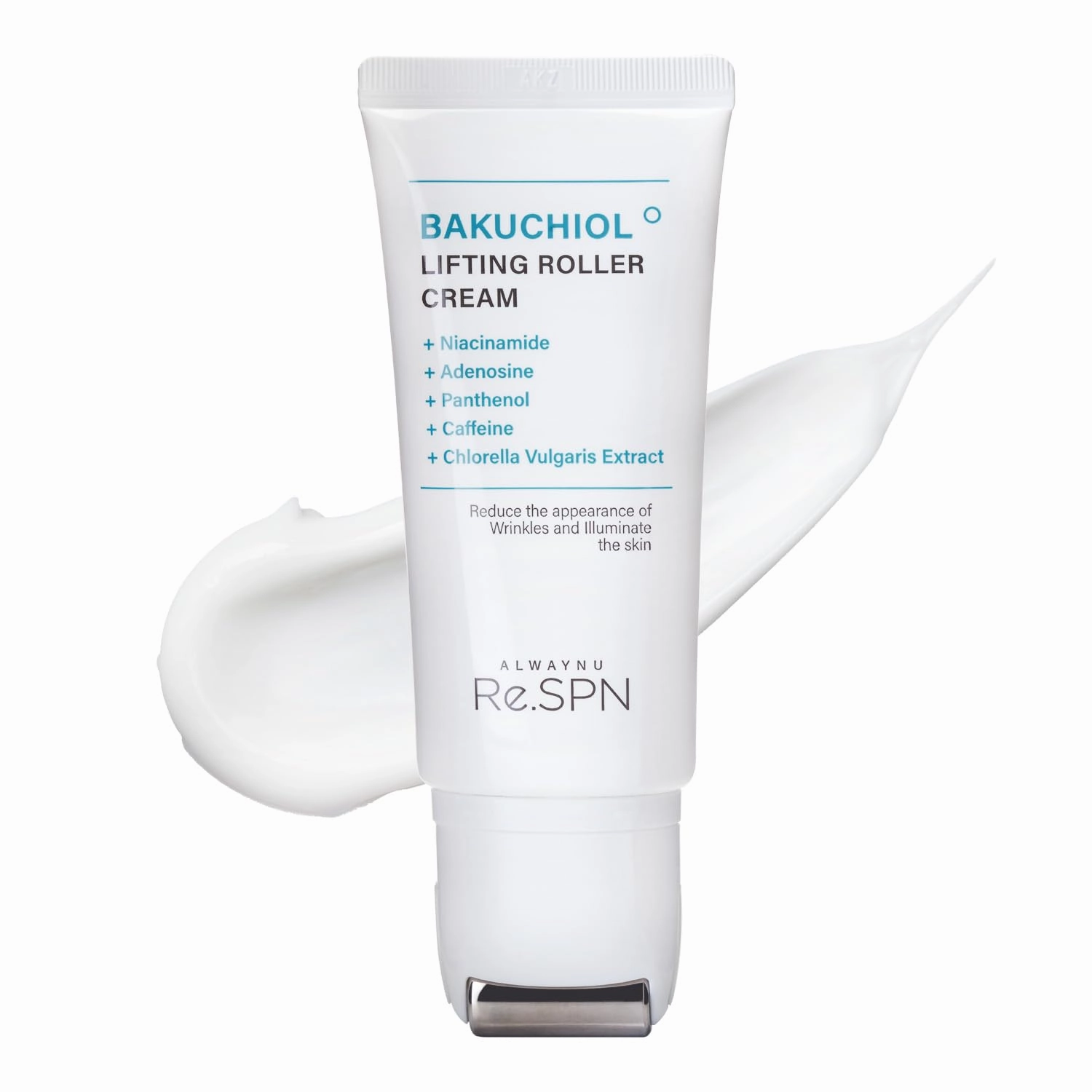 Re.SPN Bakuchiol Lifting Roller Cream, Niacinamide, Retinol, Adenosine, Caffeine | Self-Care, Vegan, Intense Hydration | Korean Face and Neck Cream with Guasha, Korean Skin Care(50ml/1.69 fl oz)