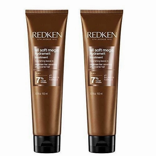 Redken All Soft Mega Hydramelt Leave-In Treatment 5 oz (pack of 2) new package -P