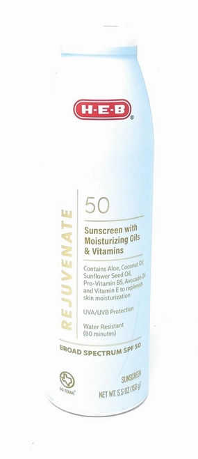 Rejuvenate Sunscreen Spray with Moisturizing Oils & Vitamins SPF 50-5.5oz - 1 bottle - made in the USA