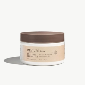 REvival Body Butter with Dead Sea Minerals - Deeply Hydrating Body Cream with Shea & Cocoa Butter, Pomegranate, Aloe, & Vitamin E - Softens & Nourishes Dry Skin, 300ml | 10oz