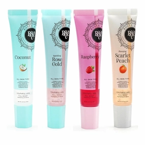 ROSÉE & CO Rosee Lip Gloss Vegan & Cruelty Free Treatment, Professional Make up, Long Lasting Glossy with Shea Butter, Moisturize, Protect & Smooth, High Shine, Non-Sticky - Set of 4-1