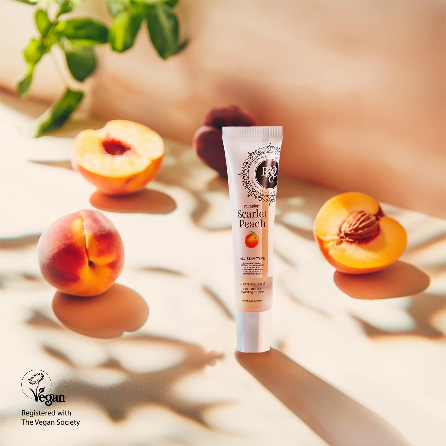 ROSÉE & CO Rosee Lip Gloss Vegan & Cruelty Free Treatment, Professional Make up, Long Lasting Glossy with Shea Butter, Moisturize, Protect & Smooth, High Shine, Non-Sticky - Set of 4-1