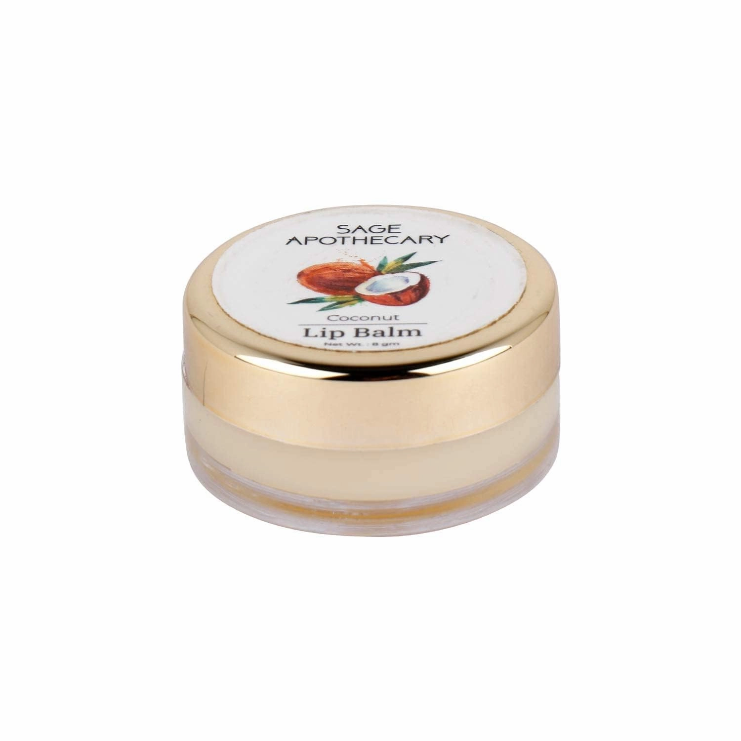 Sa ge Apoth...ecary Super Soft Natural Coconut Lip Balm to Protect & Heal Lips | Lighten and Brighten Dark Lips| Heal Chapped Cracked Dry Lips | Active Nourishing Care |