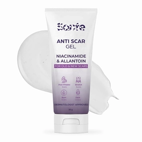 Sa'nfe Anti Scar Gel - Niacinamide & Allantoin | Acne/Stretch/Burn scars/Dark circles removal cream | For old & new scars-20 g