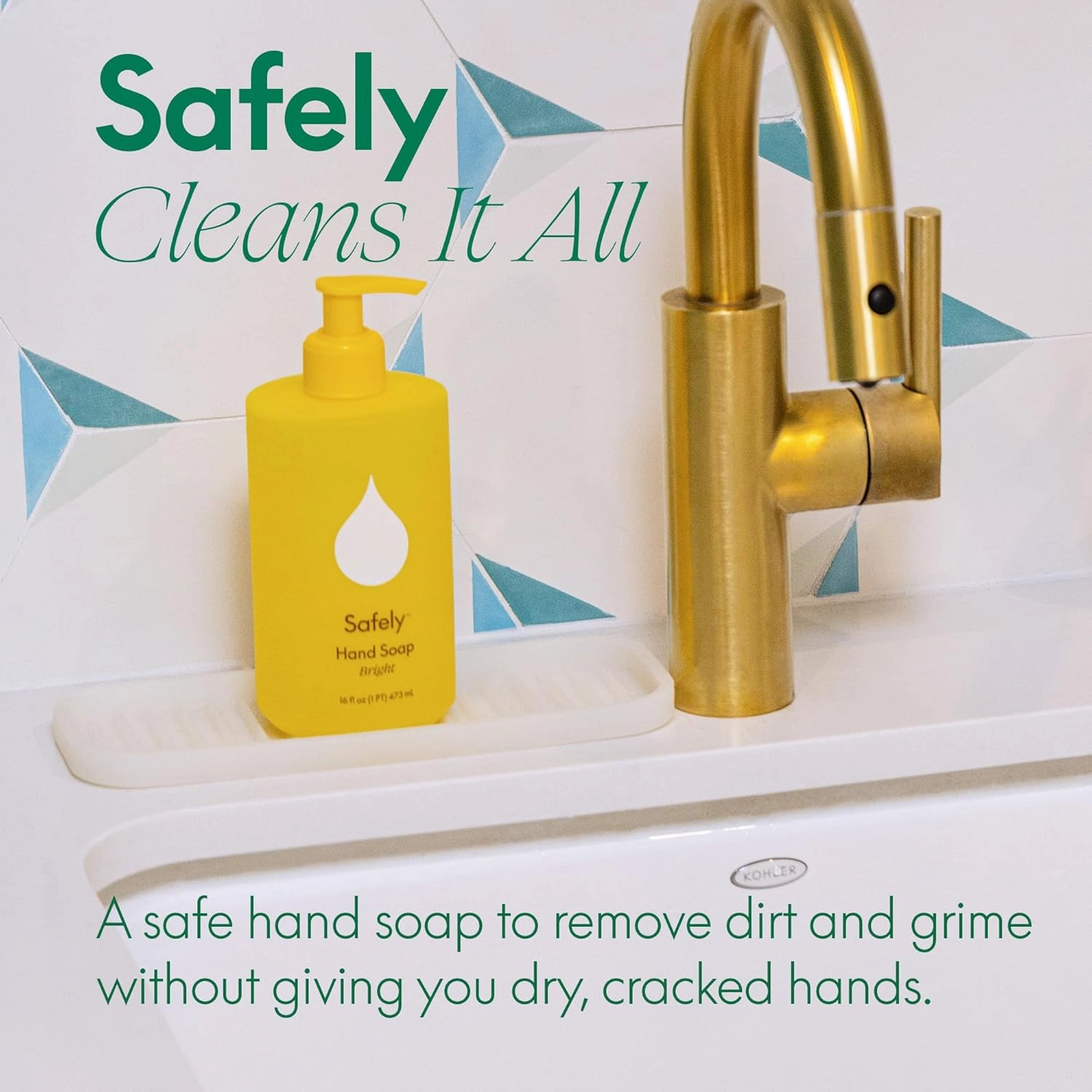 Safely Hand Soap, Bright 6 Pack – Moisturizing Liquid Hand Soap with Coconut Conditioning, Leaves Skin Soft and Smooth, Removes Dirt, Grease, and Impurities, Safe for Cold or Warm Water, 12 Fl Oz Each